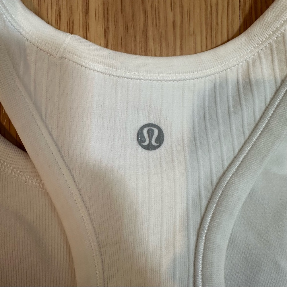 Lululemon Ebb to Street Racerback Crop Tank Size 4 White - Picture 8 of 10